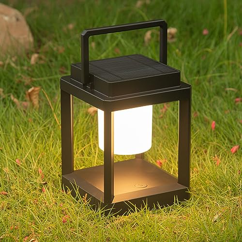 Outdoor Table Lamp, Led Lamps for Nightstand, Solar Lanterns Outdoor Hanging for Patio Waterproof, Cordless Battery Operated Lamp, Rechargeable Solar Lantern for Reading, Decorative, Camping Outdoor Table Lamp, Led Lamps for Nightstand, Solar Lanterns Outdoor Hanging for Patio Waterproof, Cordless Battery Operated Lamp, Rechargeable Solar Lantern for Reading, Decorative, Camping