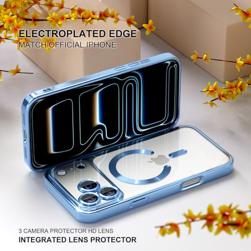 Image of Misea Magnetic for iPhone 17 Pro Case Compatible with MagSafe Light Blue