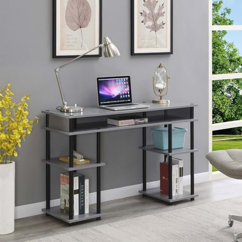 Maykoosh Elegant Escape No Tools Student Desk with Shelves