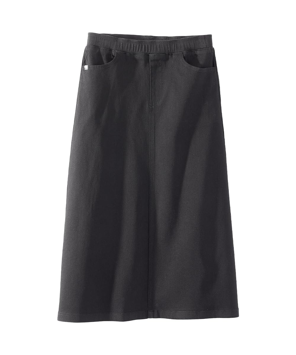 Silverts Adaptive Clothing Footwear Womens Self Dressing Pull-on Denim Midi Skirt