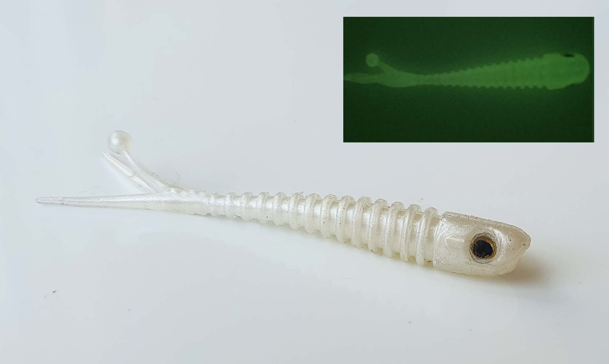 FISHIN ADDICT Micro NANO-FRY curly split tail fishing lures 1.5'' (38mm) 0.35g drop shot pack of 10