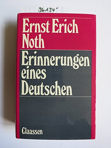 Amazon.co.jp Erinnerungen eines Deutschen Noth, Ernst Erich 本