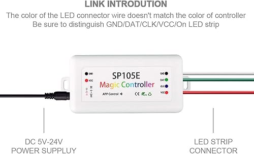 Miniatura 2 de SP105E inalámbrico Bluetooth Magic Dream Color LED controlador iOS Android para WS2811 WS2812B WS2813 SK6812 APA102 direccionable individualmente