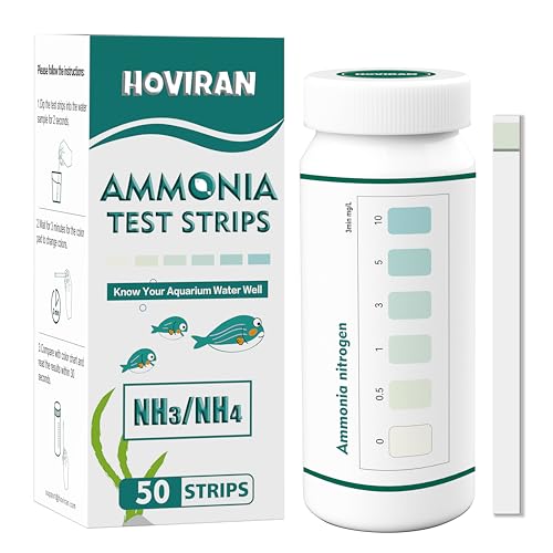 Ammonia Test Strips for Fish Tank, Ammonia Aquarium Test Strips for Saltwater & Freshwater Aquariums...
