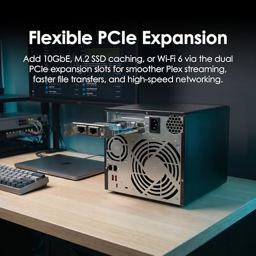 Image of QNAP TS-473A-8G-US 4 Bay High-Speed Desktop NAS with AMD Ryzen 4-core CPU, 8GB DDR4 Memory and 2.5GbE (2.5G /1G /100M) Network Connectivity (Diskless)