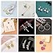 120Pcs Hypoallergenic Ball Studs for Jewelry Making,Round Ball Earring Posts Balls Post Earring Studs with Loop and 200Pcs Clear Earring Backs for DIY Jewelry Making(KC Gold and White K)