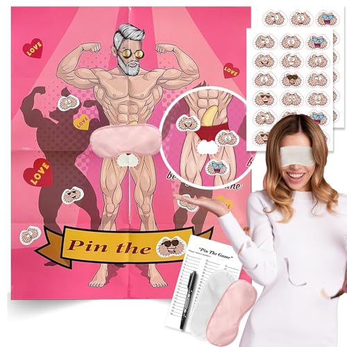 TYHJOY Bridal Shower Games Pin Games, Bridal Shower Engagement Wedding Shower Bachelorette Funny Hilarious Party Games - 36 Stickers