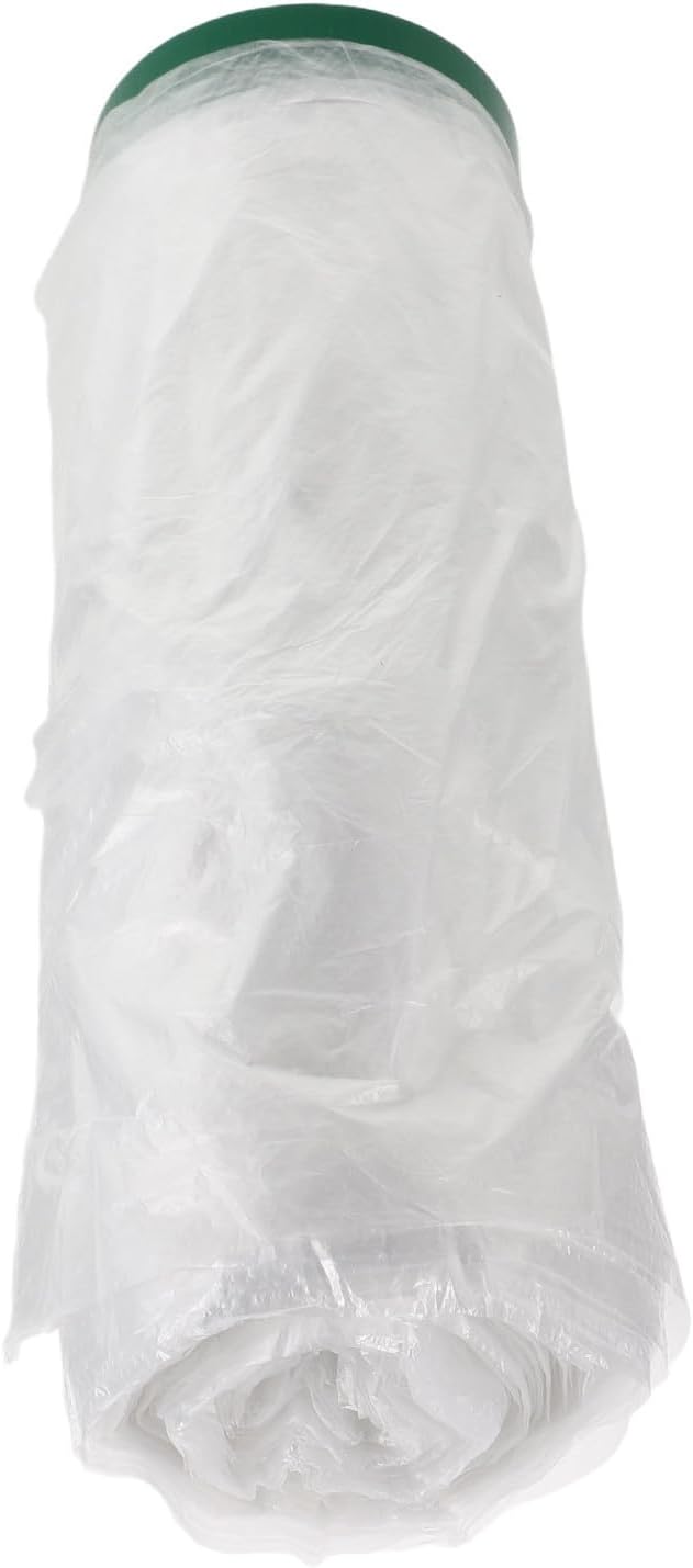 WOONEKY Pre Taped Waterproof Masking Film Roll 20m for Painting