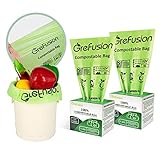 GreFusion Compostable Trash Bags for Kitchen Compost Bin 1.2 Gallon,250 Count,Compost Bags Small for Food Scrap Waste Bags for Countertop Bin Certified by BPI,ASTM D6400 and OK Compost