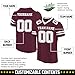 Custom Football Jersey - Personalized Name, Number & Logo, Customized Maroon Jerseys for Men, Women, Youth, Toddlers
