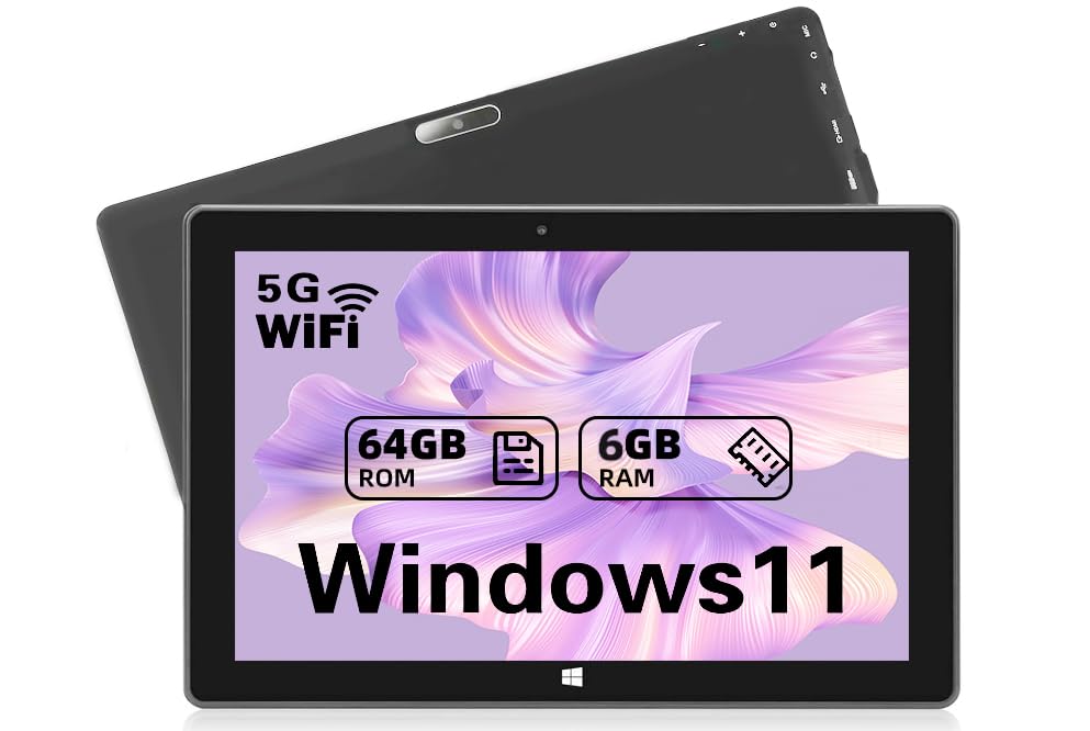SZTPS Tablet PC Windows 11.10.1 inch Tablets Windows, Tablet Computer, Pantalla Táctil HD, 6GB RAM + 64GB Batería 6000mAh