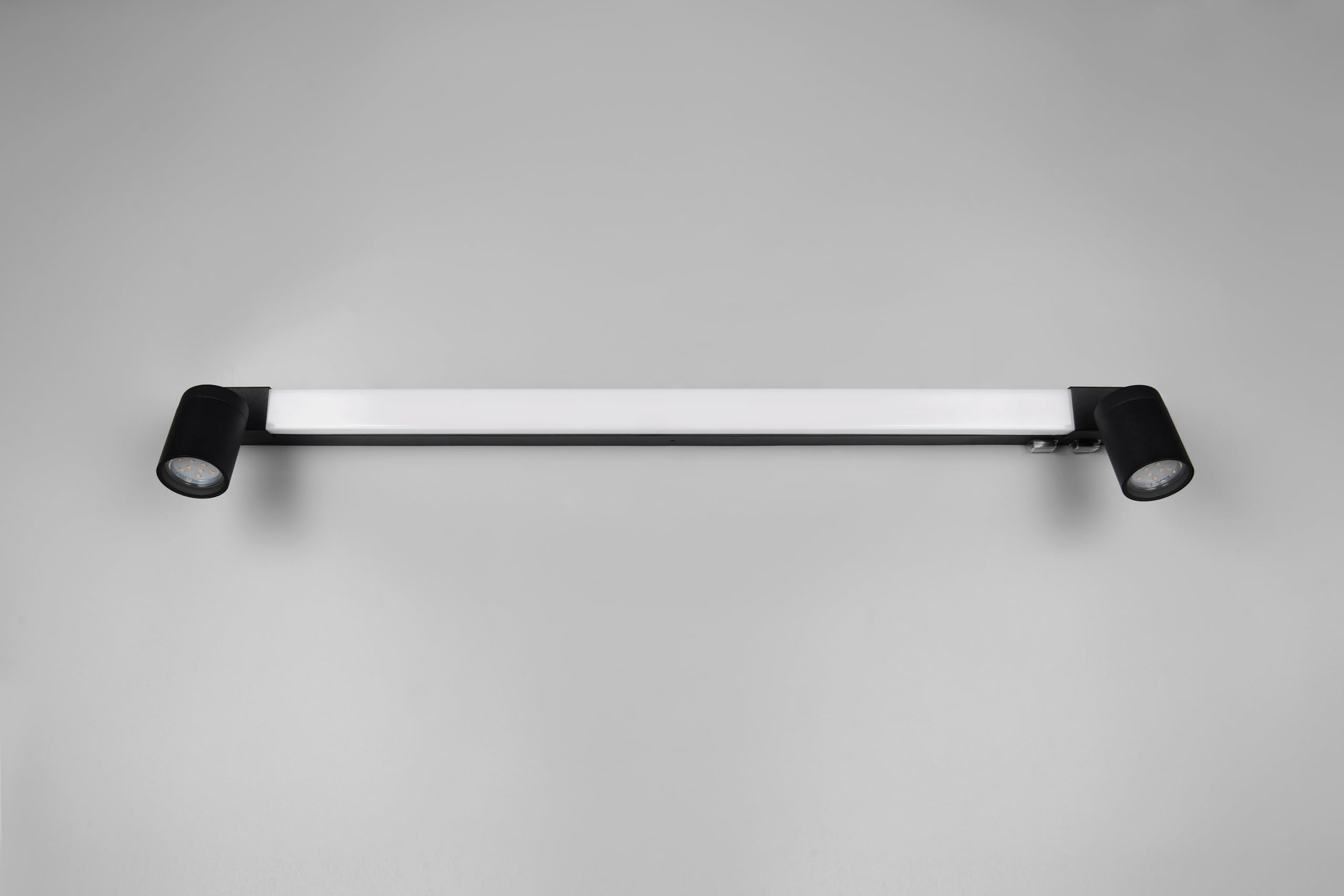 Trio Leuchten LED Badezimmer Wandleuchte Enrico 281479332, Metall Schwarz matt, 9 Watt LED, exkl. 2x GU10, Lichtfarbe einstellbar