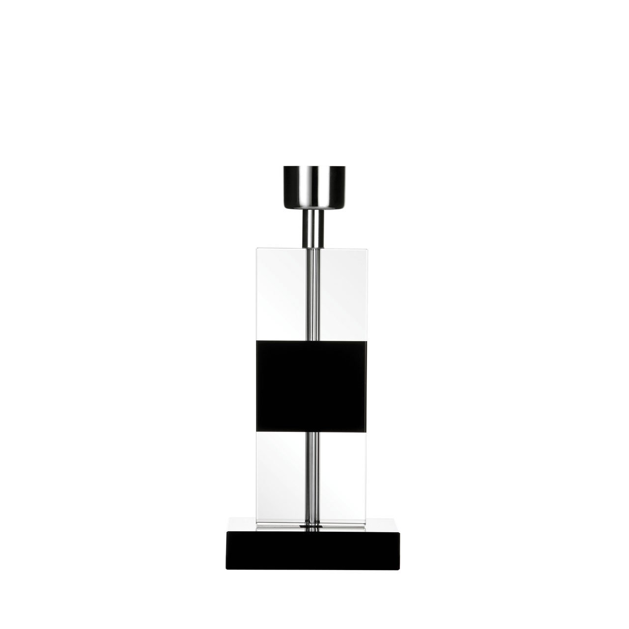PREM 2501282 Base Premier-Lámpara de Mesa Cristal, Color Negro