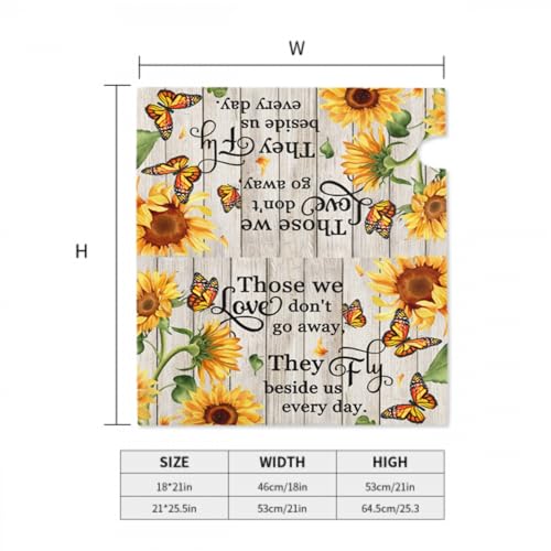 Image of Sunflower Butterfly Mailbox Covers Magnetic- Spring Summer Standard Size 21x18 Inch- Rustic Wood Memorial Mailbox Wrap Letter Post Cover Decoration for Yard Garden Outdoor Outside