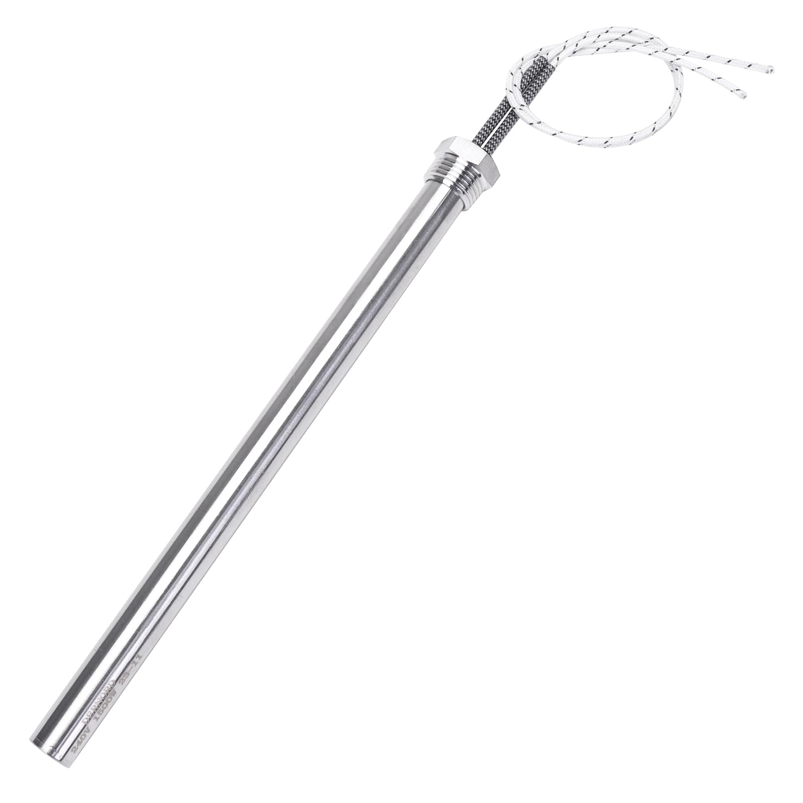 DERNORD Élément chauffant 240 V 1500 W avec bride de 1,27 cm - Tube unique - Multifonction - En acier inoxydable - Cartouche chauffante