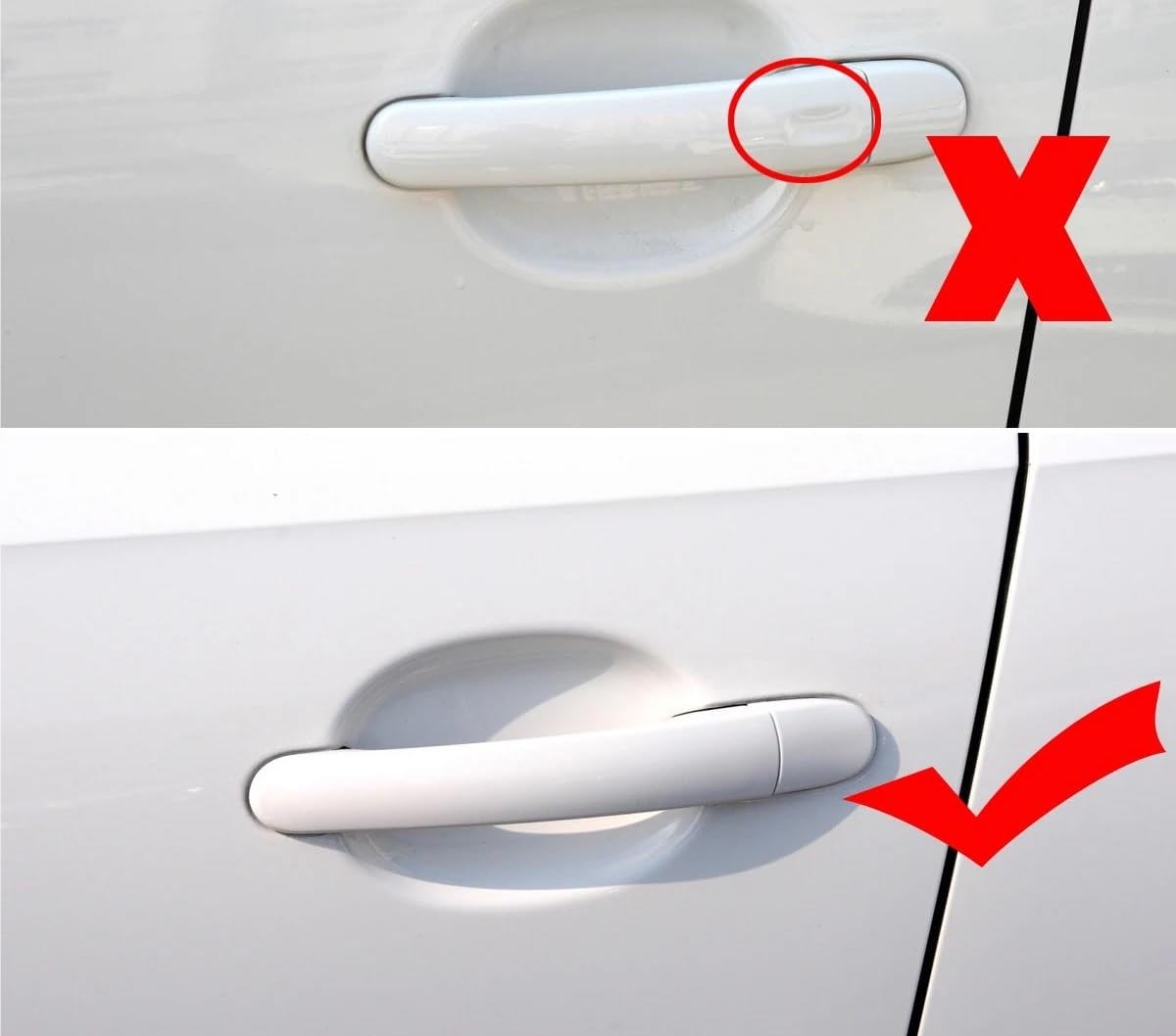 Capuchon De Poignée De Porte Voiture VW Tiguan 2008-2017 - Blanc Polaire, Côté Conducteur Avant Gauche