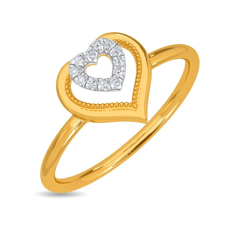 KISNA 18K White SI Real Diamond Gold Ring for Women | Heart Attraction S9 (B095K2VJXP) Amazon Price History, Amazon Price Tracker