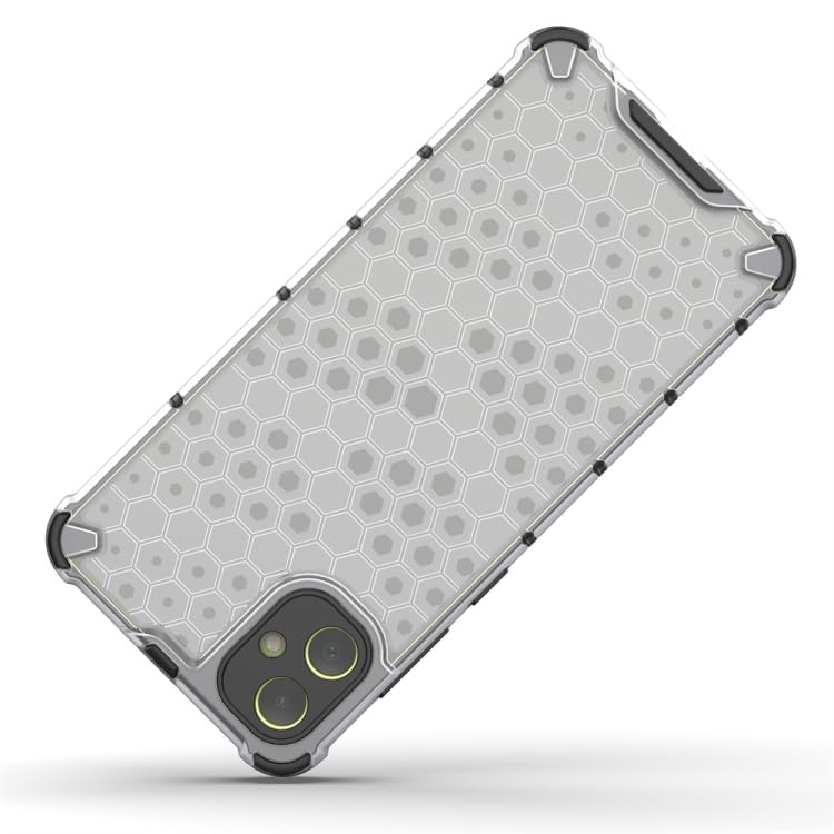 Image of Lustree TPU Honey Comb Armor Shock Proof Back Cover for for Samsung Galaxy A05 4G (Transparent)