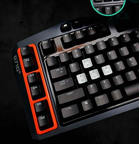 Close-up of Logitech G710+ programmable G-keys