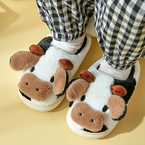 SIMAYA Kids Shoes House Slippers Bedroom Home Slippers Cartoon Cow Cotton Slippers Toddler House Slippers Girls3
