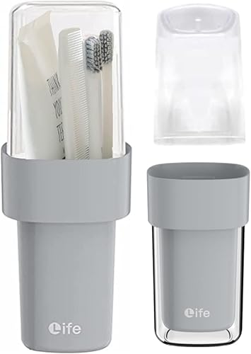 Estuche de viaje para cepillos de dientes regulares y eléctricos (Oral B Philips), estuche para artículos de higiene personal para dos, gran