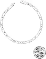 Pulseira Masculina Fígaro em Prata 925 Original 21cm