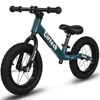 Hello-5ive 12" Balance Bike for 2, 3, 4, 5 Year Old Boys and Girls, Lightweight Nylon Frame Toddler Training Bike No Pedal Bikes for Kids with Adjustable Seat and Air Tires (Green)
