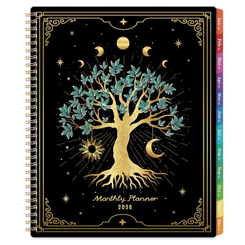 Urneeds 2025 Monthly Planner - 9'' x 11'', 12-Months 2025 Planner With Tabs, Inner Pocket