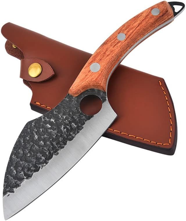 Meat Cleaver, Forged Stainless Steel Kitchen Knives slicing knife field carry forged meat cleaver small machete multi-purpose knife (Color : Style b)