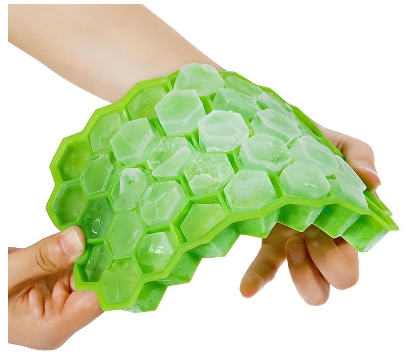 Image of Honeycomb Silicone Ice Tray | Flexible 37 Cavity Ice Cube Maker for Freezer HARSHIL - 030