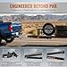Universal Tow Bar, 5500 LBS Towing Capacity with Security Chains, Powder-Coated Alloy Steel Bumper-Mounted, Fits 2-Inch Ball Hitch, 39.4-Inch Opening Width, Universal for RV Car Trailer Truck Towing