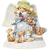 Precious Moments Joy to The World Angel with Woodland Creatures Musical Figurine, Multicolor