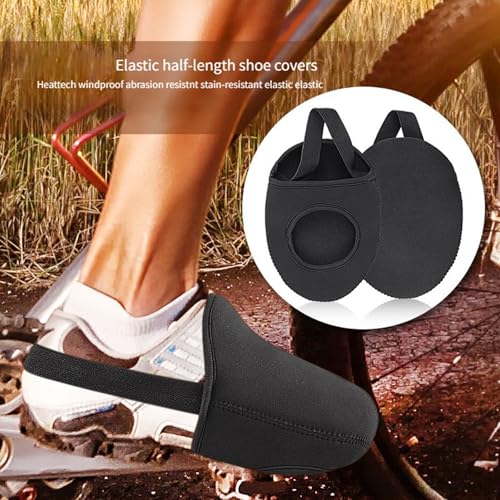 Protectores de zapatos de neopreno medios con banda elástica antideslizante, impermeables y cortaviento para ciclismo, caminata y carrera miniatura 2