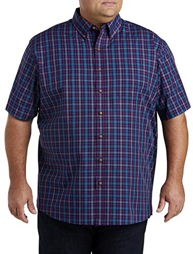 Harbor Bay Blue and Purple Plaid Sport Shirt #TOP25