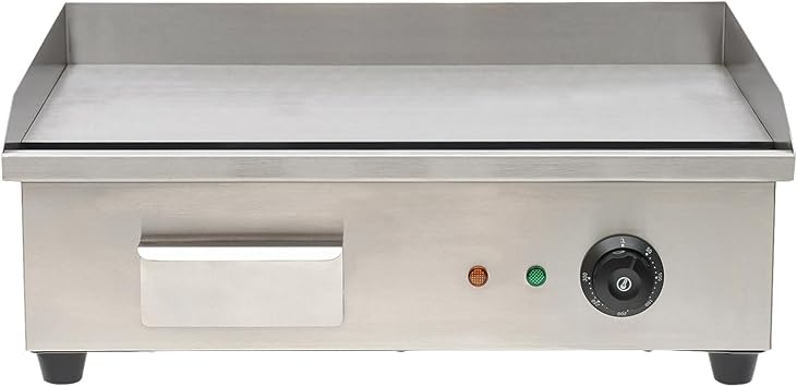 التجارية الكهربائية كونترتوب الشواية،3000 w 22 "شواء مسطح أعلى لوحة ساخنة 50-300 درجة التحكم مطعم شواء شواء شقة أعلى الفولاذ المقاوم للصدأ الكهربائية الشواية كوكتوب شقة للمنزل والتجارية