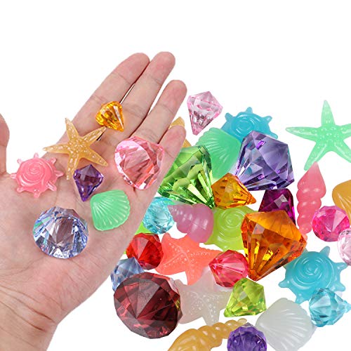 G.c Dive Gem Pool Toys Treasure Chest Colorful Sinking Gem Pirate Diving Toys Set Summer Underwater Swimming Toy Set Games For Kids (Random Color) #TOP3