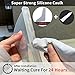 Mofason Silicone Shower Splash Guard, Clear Bathtub Corner Splash Guard, Bathroom Shower Water Guard with Adhesive for Fixing, Can Be Used in Washbasin, Tubs, Sinks Etc - 2Pack
