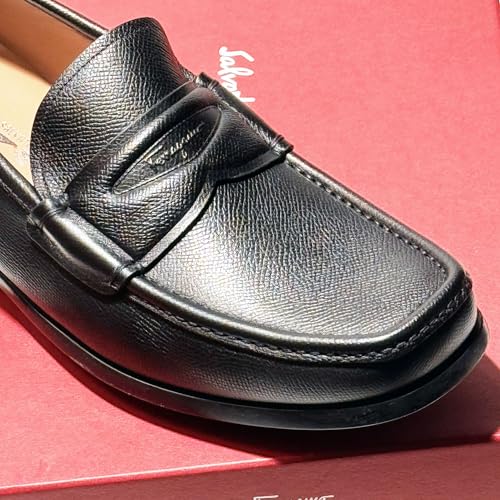 Penny Black Pebbled Leather Dress Men's Loafers Casual(Salvatore3