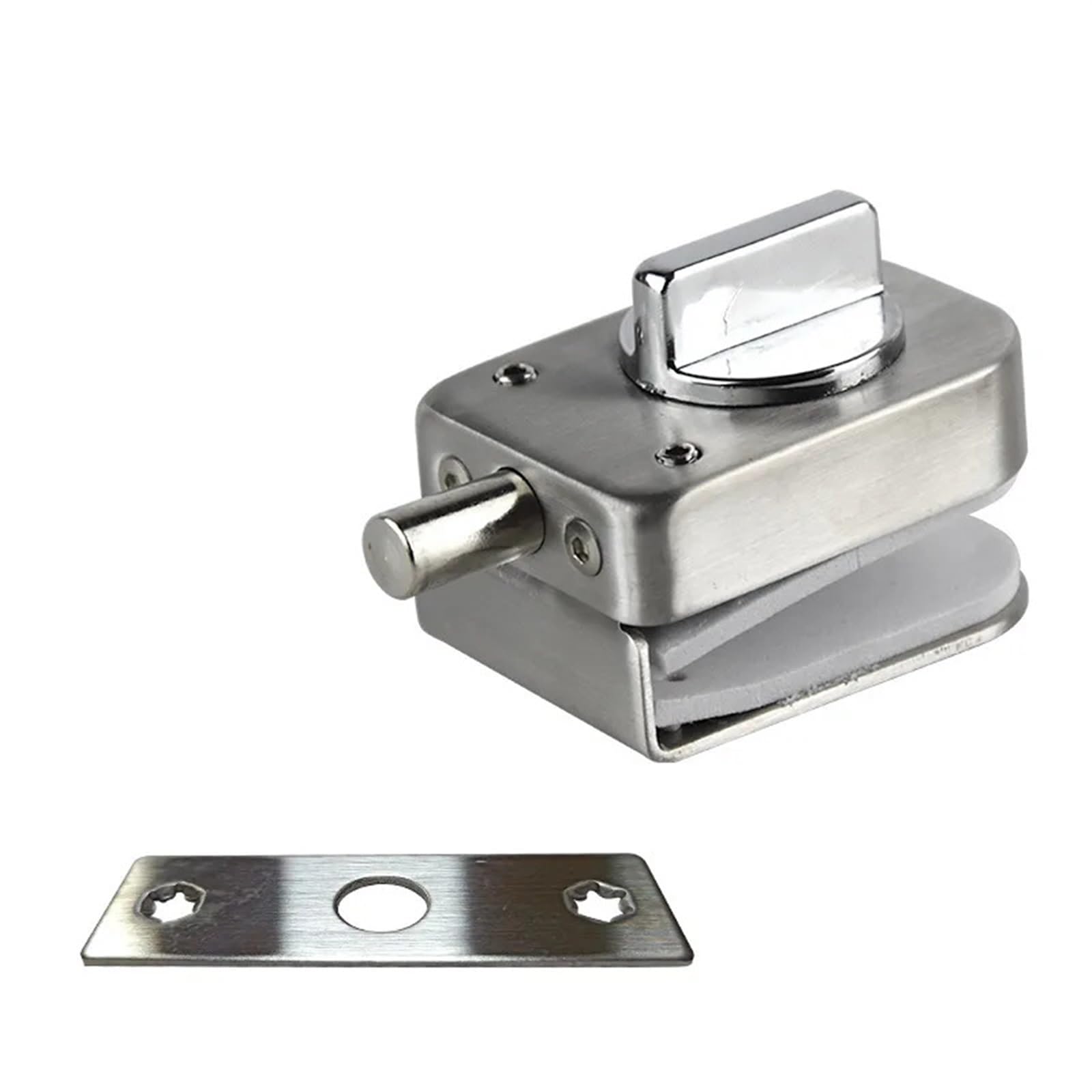 Serrure de porte en verre en acier inoxydable pour l'intimité de la salle de bain