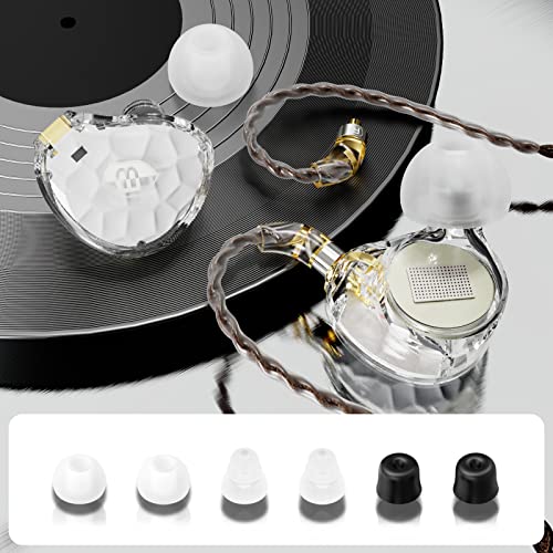 Image of BASN ASONE 14.2mm Planar Diaphragm Driver in-Ear Monitors Earphone with Two Detachable MMCX Cables for Musicians Drummers Bass Players Singers (White)