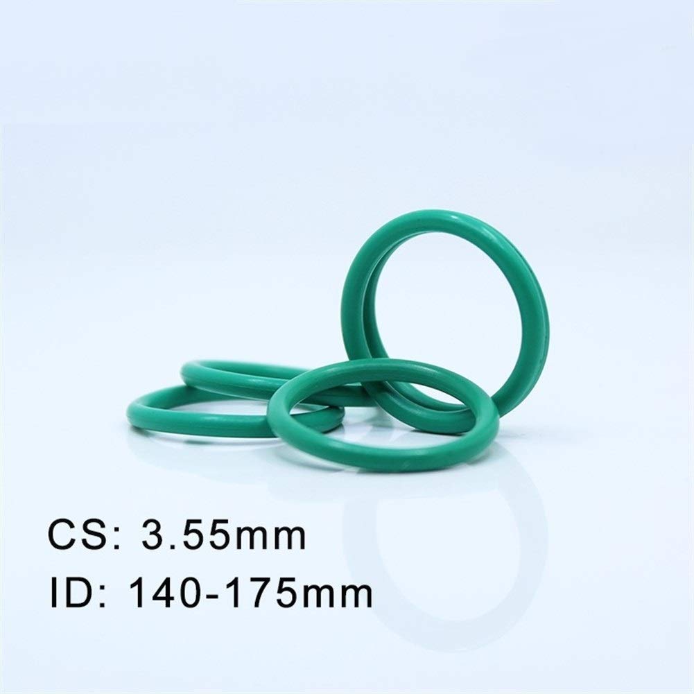 O-Ringe CS3.55mm 10pcs FKM Gummi O Ring ID 140/145 / 150/155/160/165/170 / 175x3.55mm ORing Fluorine Dichtung Öldichtung Grün ORing JIYAMI'EN EL (Size : ID145x3.55mm)