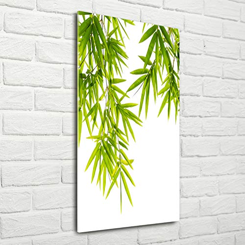 Tableaux pour la mur en plexiglas de luxe avec feuilles de bambou