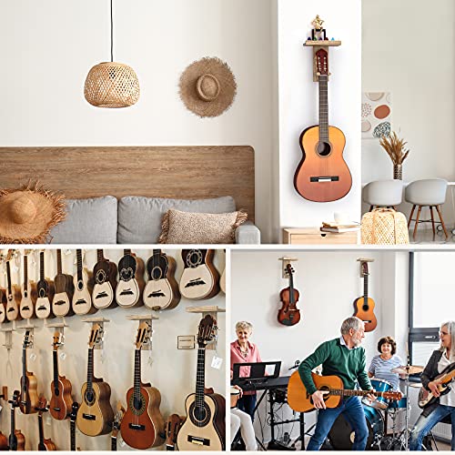 MoKo 2PCS Support de Guitare Mural en Bois, Support Multifonctionnel avec Support de Rangement pour Accessoires et… - Les Beatles, Paul McCartney, John Lennon, RIngo Starr, George Harrison MoKo 2PCS Support de Guitare Mural en Bois, Support Multifonctionnel avec Support de Rangement pour Accessoires et… – Image 6