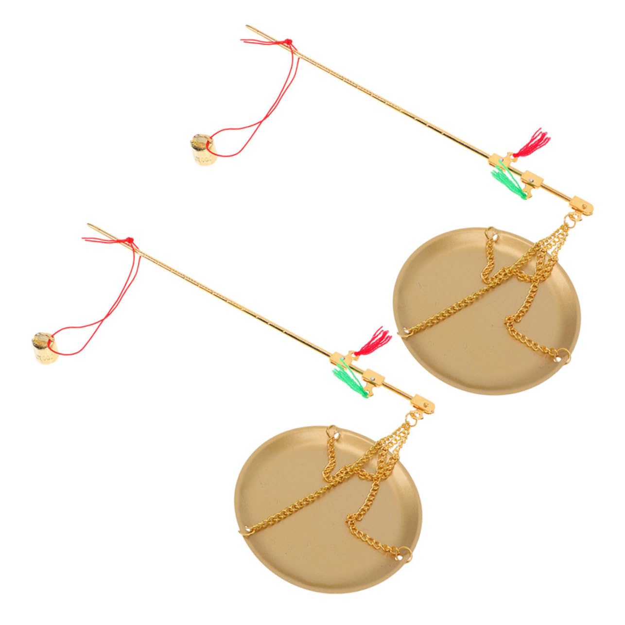2pcs Retro Style Chinese Medicine Scale Gram Scale for Kitchen Jewelry Chinese Store