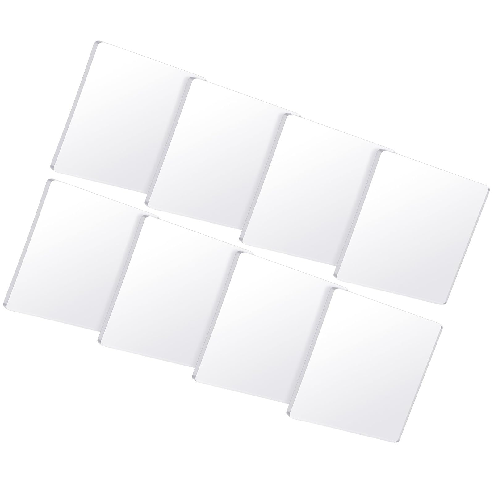 Qusinfc 8Pcs Multipurpose Scrapbooking Printing Pad Washable Silicone Gel Pressing Plate for Printmaking Journaling Card Making Art Printmaking Equipment