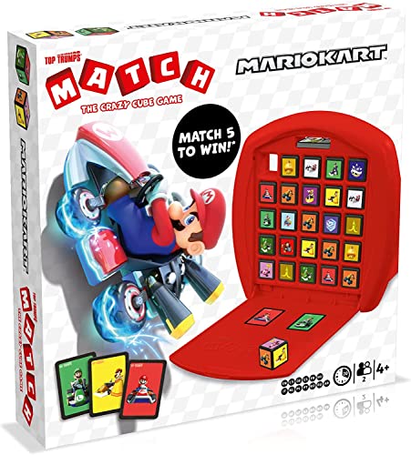 Top Trumps Match Mario Kart Edition - Mario Kart Match Beliebte Brettspiele - Gedächtnisspiel für Familie und für Kinder - 2+ Spieler ab 4+ Jahren - Multilingual
