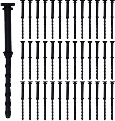 Rubber Computer Cooling Fans Mount Screw, 65mm/2.56inch CPU Fan Mounting Pin Rivet Reducing Noise Anti-Vibration Soft Rubber Screws (40 Pack)