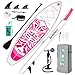FunWater Inflatable 10'6×33"×6" Ultra-Light (17.6lbs) SUP for All Skill Levels Everything Included with Stand Up Paddle Board, Adj Paddle, Pump, ISUP Travel Backpack, Leash, Waterproof Bag