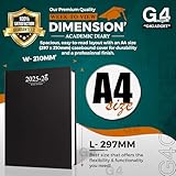 G4GADGET 2025-2026 Academic Diary, A4, Week to View, Black, Case Binding, Two Pages per Week Format - Image 3
