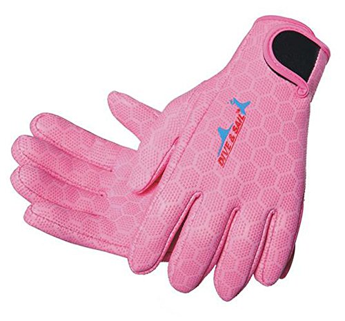 SAIL & DIVE Dive & Sail 1,5 mm antideslizante neopreno de buceo guantes de buceo surf Snorkel, rosa
